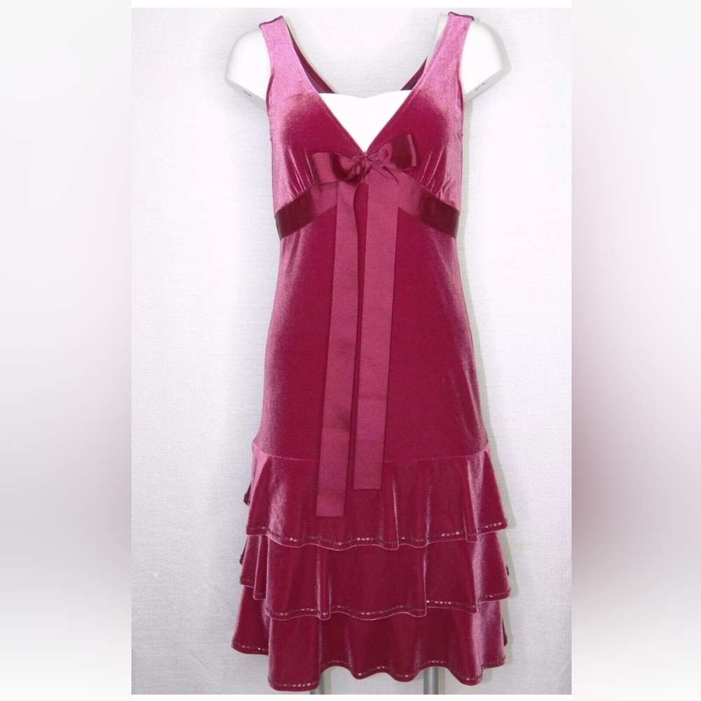 Moda International Small Ruby Red Soft Velour Dre… - image 1